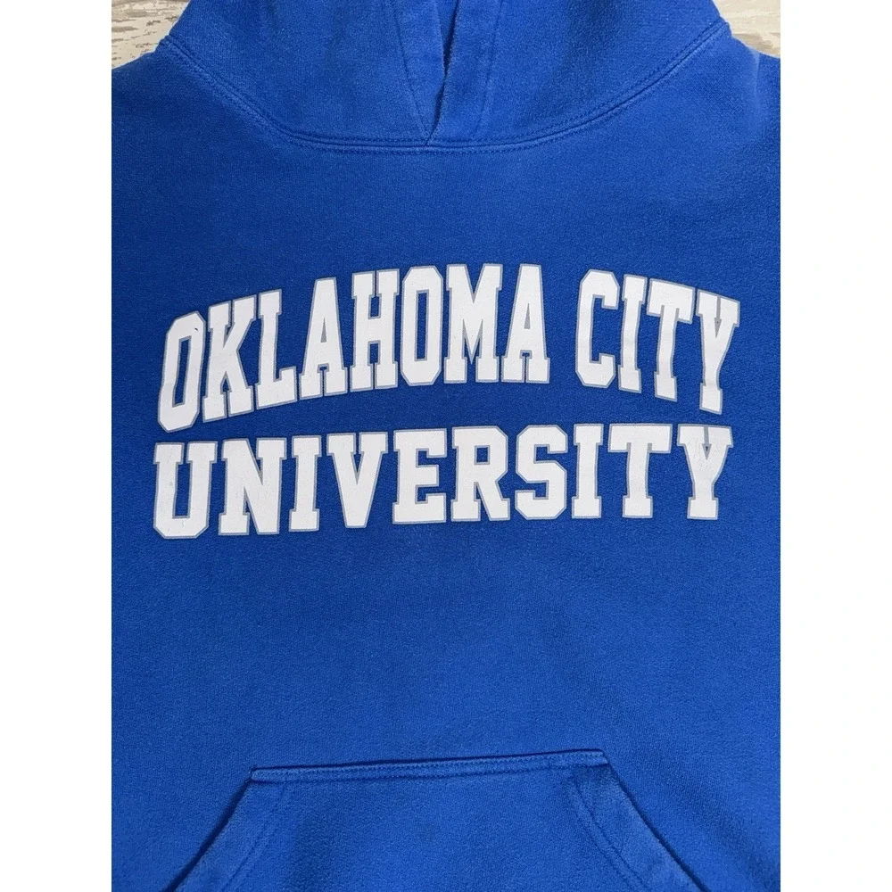 Oklahoma City University Hoodie Sweatshirt Blue Size Large On Mission Pullover - Picture 7 of 11